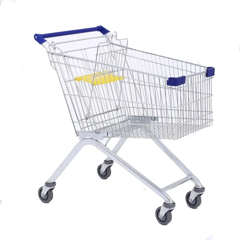 Rolling Plastic Pull Shopping Trolley/Cart for Supermarket