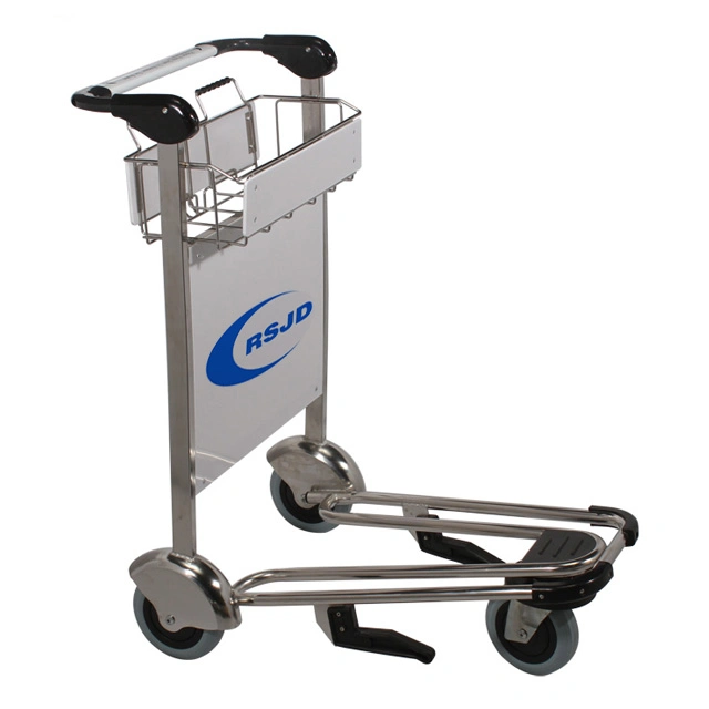 Stainless Steel Airport Luggage Trolley Cart