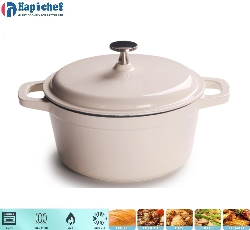 Hot Sell Cookware Hot Pot Soup Casserole Cast Iron Dutch Oven Round Shape Cooking Pot